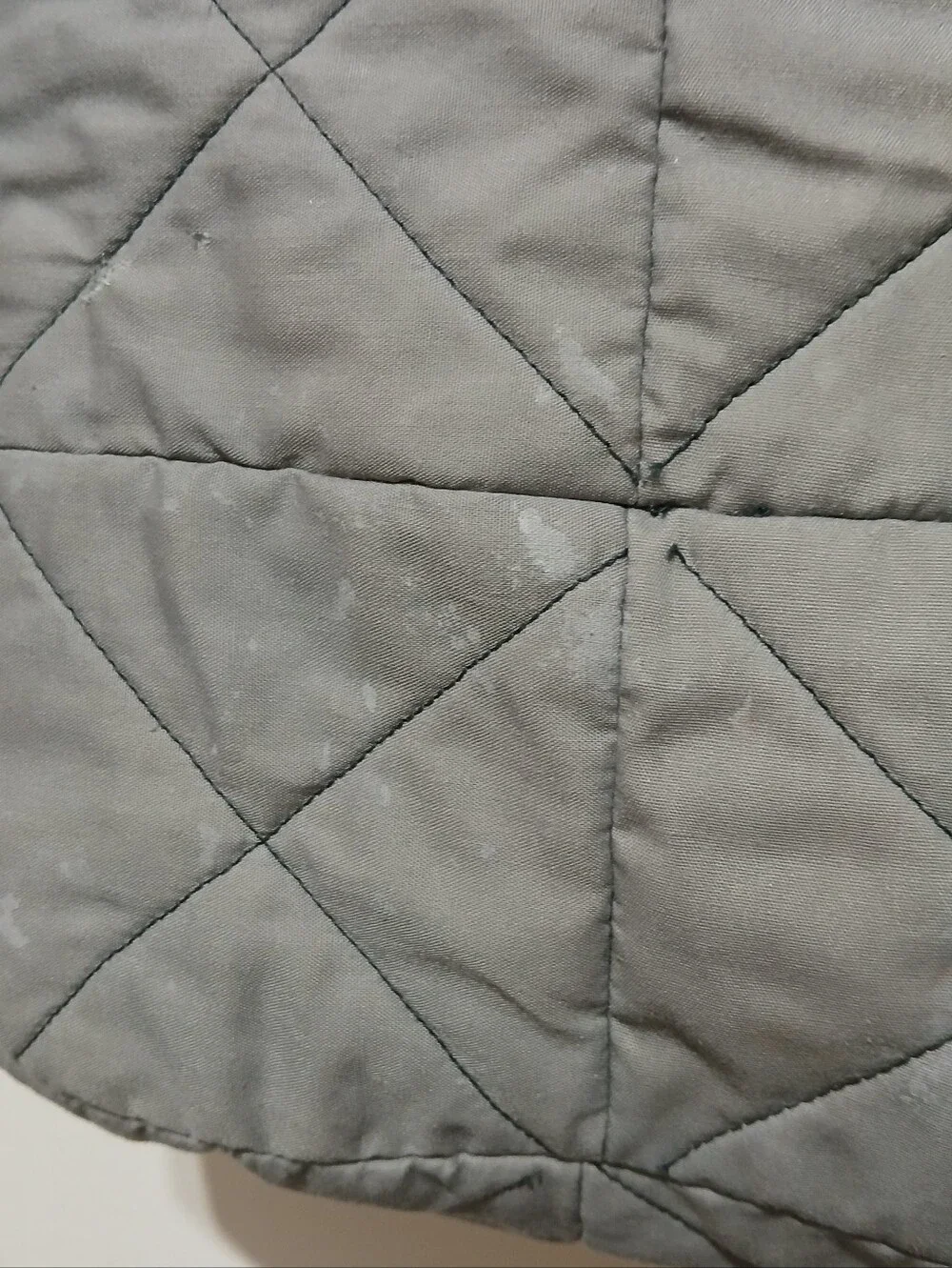 Handmade Quilted Bag Large With Button Closure Yellow Gray‎ And Black